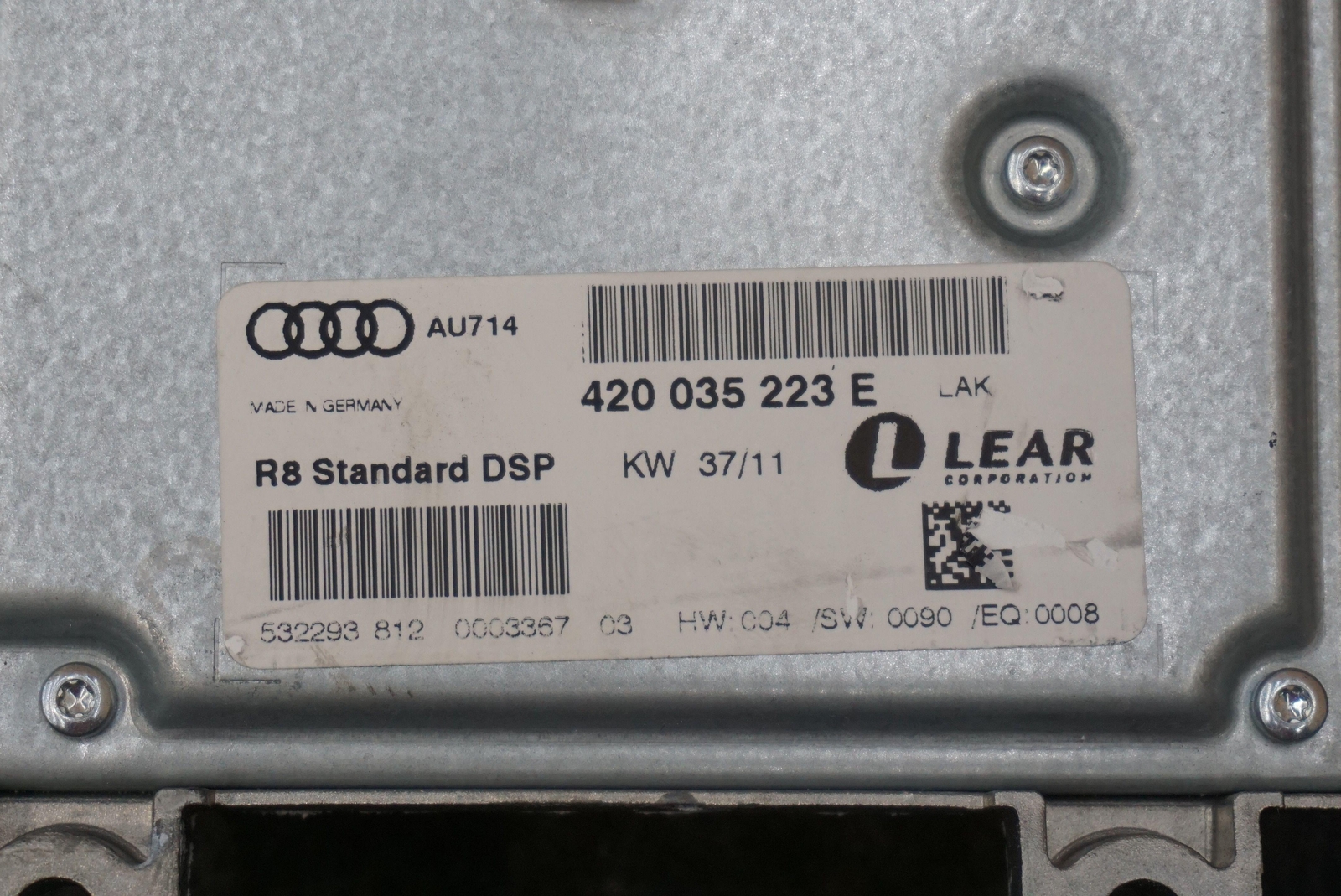 Audio Sound System Amplifier 420035223E OEM Audi R8 Type 42 2011-15