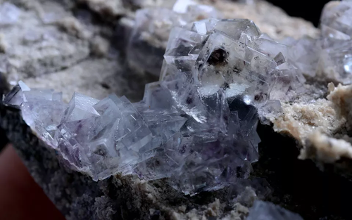 71g NATURAL RARE CUBE PURPLE WINDOW FLUORITE MINERAL SAMPLES/Yaogangxian China - Picture 8 of 10