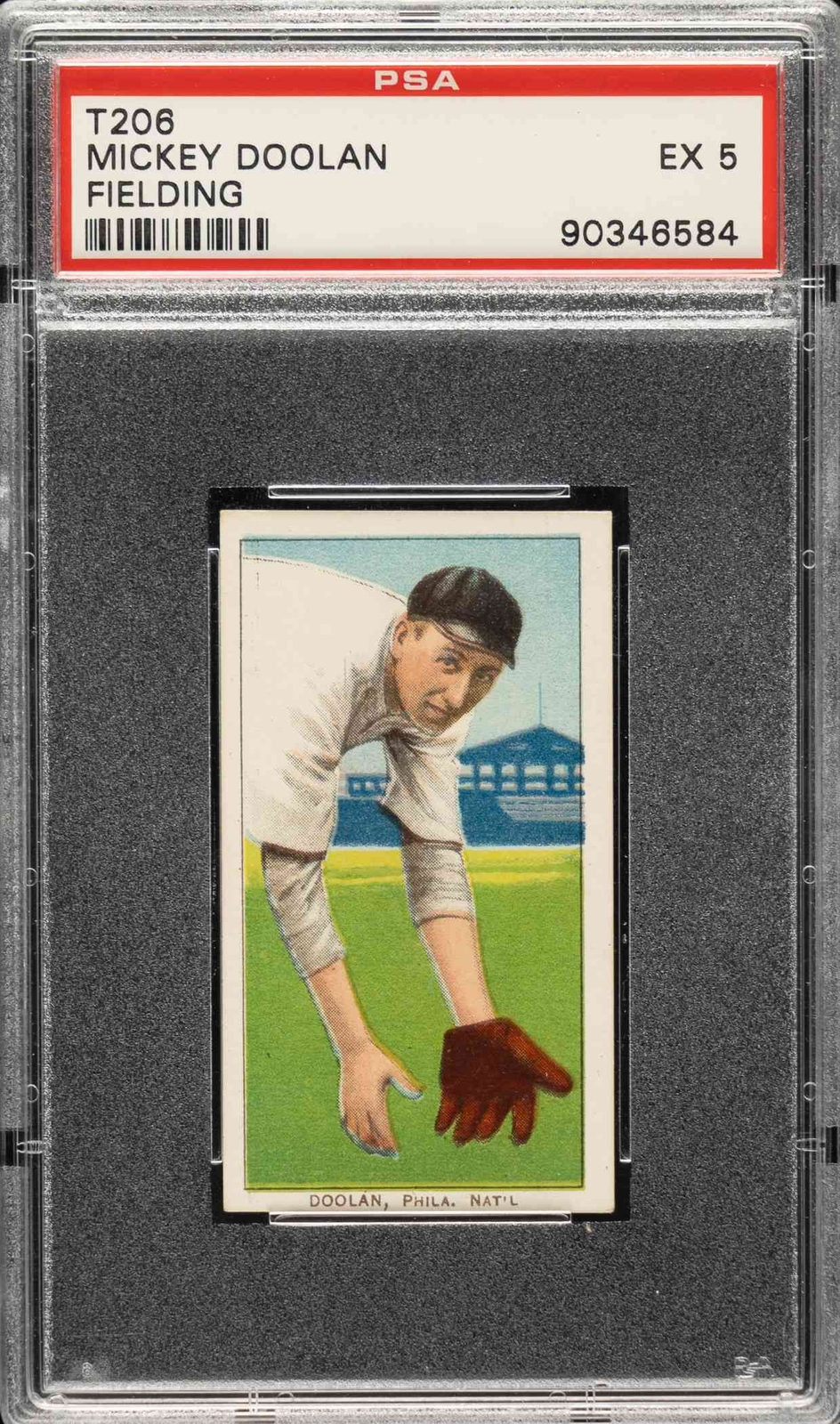 1909 T206 Mickey Doolan (Fielding) - PSA 5