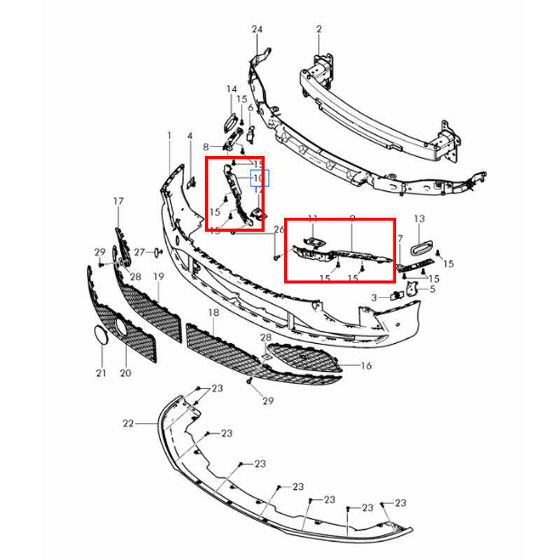 Bentley Continental GT Front Bracket kits Set P/N 3W3807017C