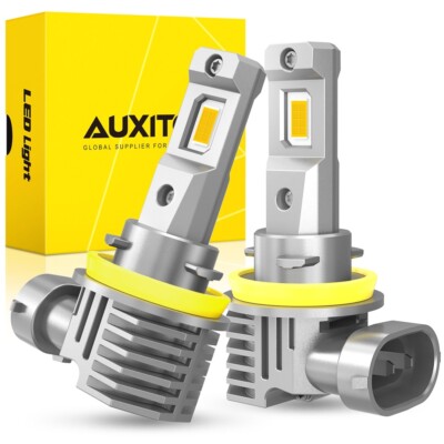AUXITO Lamp H11 H8 H9 Golden Yellow LED Fog Light DRL Bulbs Super Bright 80000LM