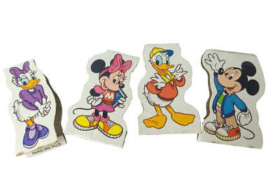 4 Character pieces Replacement part for 1988 Mickey's Playground Board Game