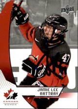 Jamie Lee Rattray Signed 2019 Upper Deck Canada Women Card PWHL Boston Fleet