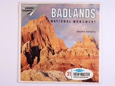 View-Master Badlands National Monument S Dakota 3 reel packet booklet A489 - GE