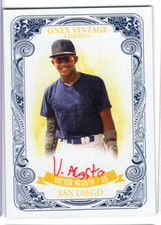 VICTOR ACOSTA 2021 ONYX VINTAGE EXTENDED BASEBALL AUTO RED INK /25
