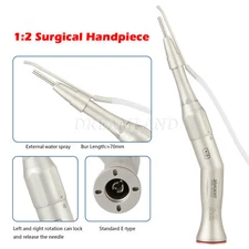 Surgical Dental Implant Straight Handpiece 1:2 Red Increasing Speed Contra Angle