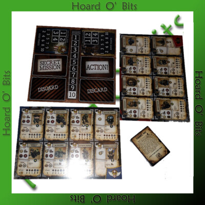 RIVET WARS EASTERN FRONT BITS - REPLACEMENT CARDS and STAT BOARDS