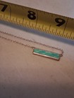 Vintage LADIES PURA VIDA STERLING TURQUOISE BAR PENDANT NECKLACE  — photo 8