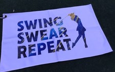 Swing Swear Repeat Golf Towel, Funny Towel For Golf 15  X 24  