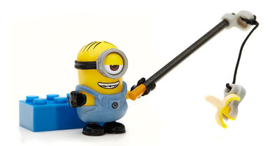 Mega Bloks Minions 2016 Mystery Bag Series 6 Fishing Minion Sealed in Bag