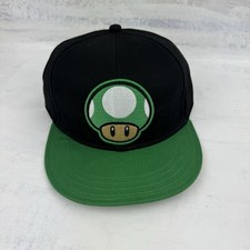 Nintendo Super Mario Brothers Cap 1UP Mushroom Green Toad Bros Hat Fitted 2011