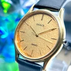 Working SEIKO Dolce Seiko Dolce Men s Ladies Wristwatch Quartz Vintage Gold Dial