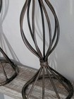 Set of 3 Blackish Bronze Metal Rustic Pedestal Freestanding Pillar Holders — photo 4