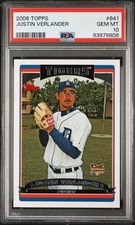 2006 TOPPS #641 JUSTIN VERLANDER PSA 10