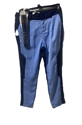 NWT VERO MODA Women's Blue/dark blue trousers with belt Size 155/60A-XS(R)#15