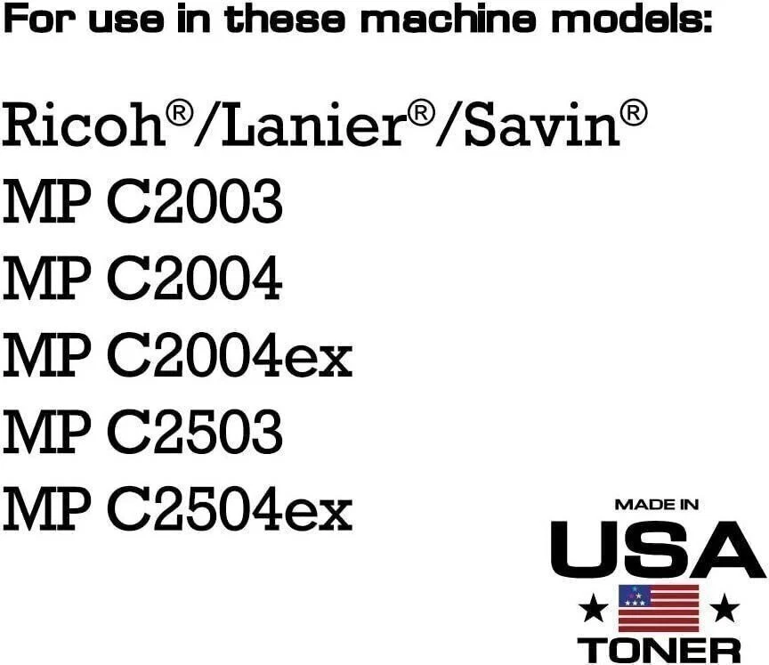 Compatible Ricoh MPC2003 MPC2503 MP C2004 MP C2504 CMYK Toner Set of 4 - Image 2 of 4