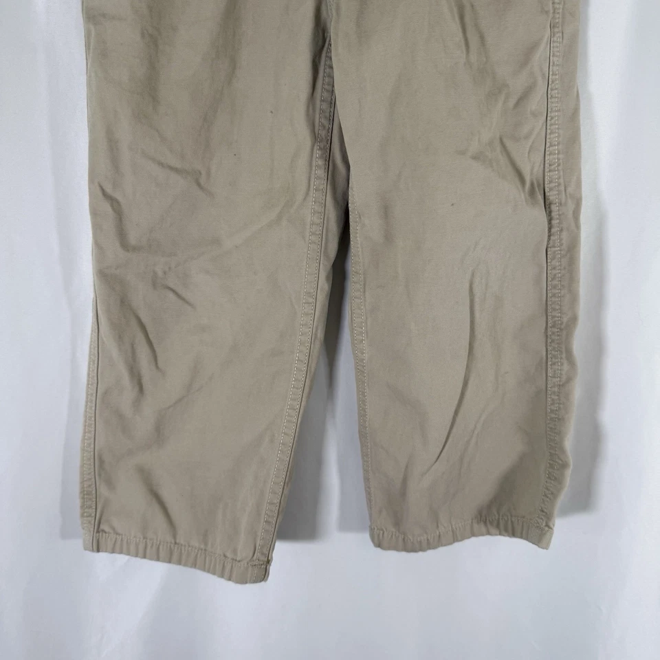 Hanna Andersson 男孩裤 5 110 米色斜纹布可调节 100% 棉 — 第 3/4 张图片