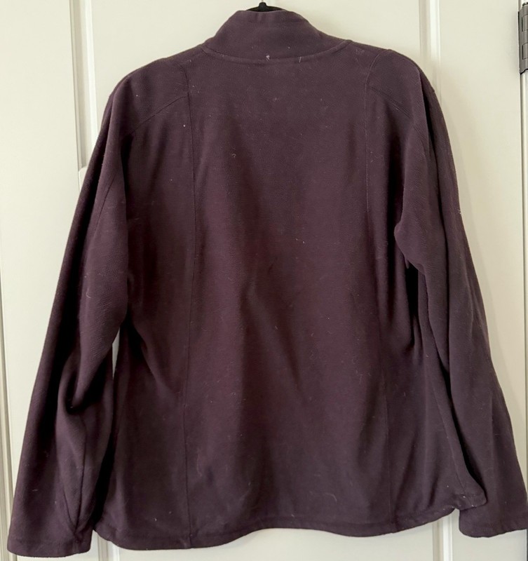 The North Face Fleece Jacket Size XL Eggplant Purple NO ZIPPER