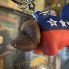 VTG Patriotic Pride Democratic Donkey Stars Stripes Convention Mascot Keychain — photo 2
