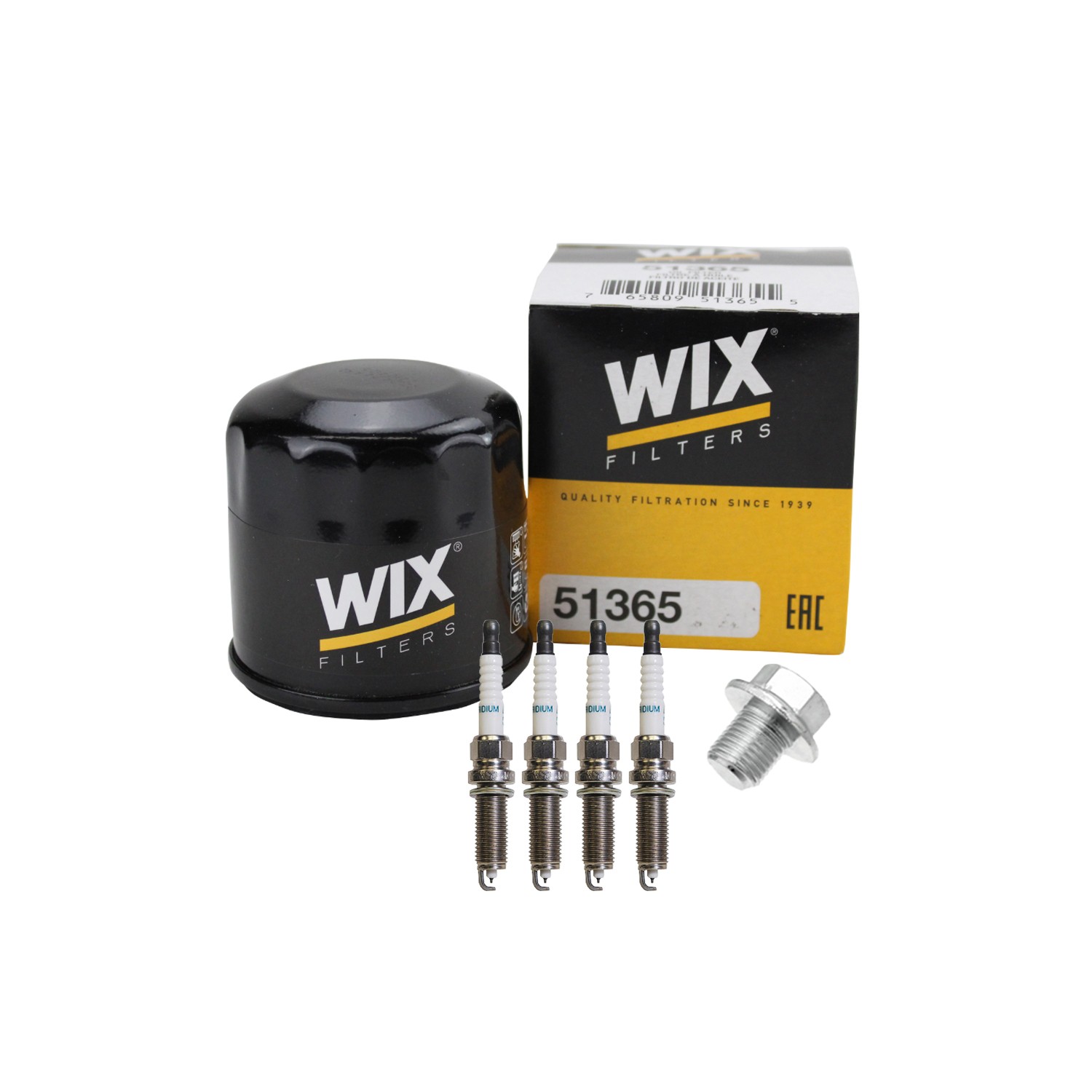 Wix Engine Oil Filter  Denso 4 Iridium LL Spark Plugs kit for Equator 2.5L L4