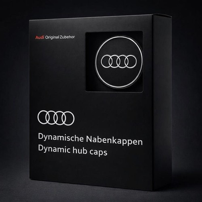 #ad OEM Audi Floating Dynamic Center Caps 61MM 4M8071006A Set of 4 Gloss Black $114.99