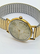 Vintage BWC Handaufzug Armbanduhr vergoldet Ø 35mm