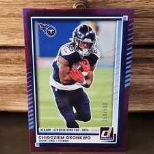 2025 Panini Donruss Season Stat Line Chigoziem Okonkwo #19 /500 Titans NFL