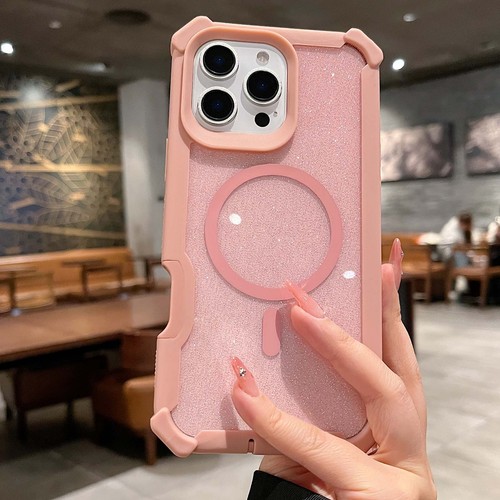 For iPhone 13 14 15 16 Pro Max 17 Air Glitter Magnetic Mag Safe Case Shockproof - Picture 8 of 11