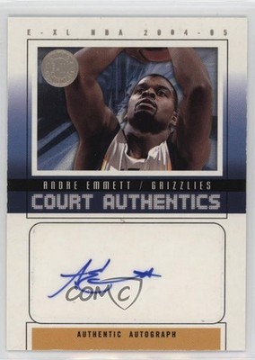 2004 E-XL Court Authentics Numbered to 10 9/10 Andre Emmett Rookie Auto RC 1j9t