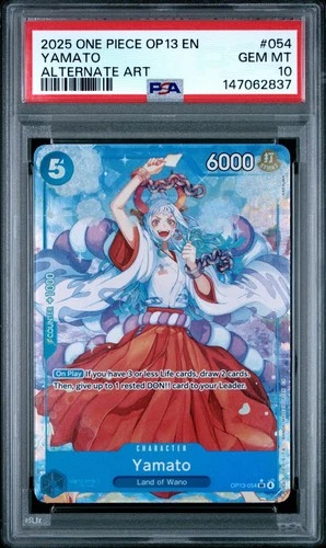 2025 ONE PIECE OP13 #054 CARRYING ON HIS WILL YAMATO ALT ART PSA 10 GEM MINT