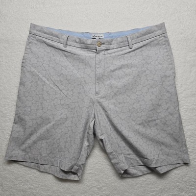 Peter Millar Crown Performance Shorts Men's Size 40 Gray Hibiscus Flower