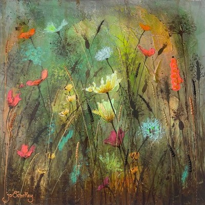 Abstrakte Wildblumen | Original Gemälde | Wandbild signiert