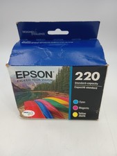 Epson 220 Ink Cartridges Cyan Magenta Yellow Standard Capacity New Sealed
