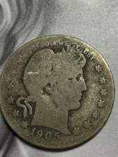 1905-s Barber Quarter, Better Date, 99 Cent Shipping