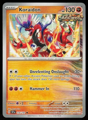 Koraidon 116/191 Uncommon Surging Sparks Pokemon Near Mint