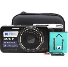 Sony Cybershot DSC-W630 16.1MP Compact Digital Camera Black Tested Kit FastPost
