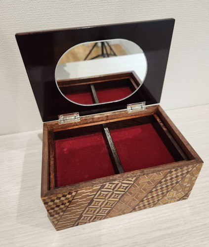 Joyero accesorio de marquetería Yosegi Zaiku japonés Hakone hecho a mano - Imagen 12 de 18