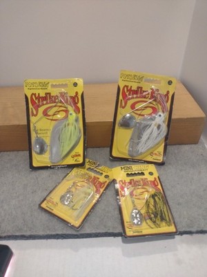 Strike King Lot 4 - Spinner Baits,  2 - 3/8oz and 2 -  1/8oz  Spinner Baits 