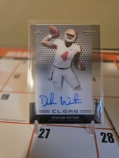 DESHAUN WATSON AUTOGRAPH 2017 Leaf Trinity Clear Rookie Card Auto Browns RC. rookie card picture