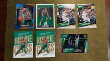 Jason Tatum 7 rookie Card Lot. Donruss 198, Prestige 153, Hoops 253, and others