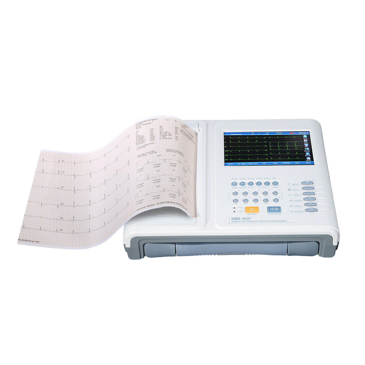 LEPU Dispositivo ECG Portatile a 12 Canali da 7 Pollici con Stampante, Wi-Fi