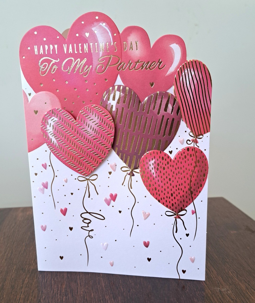 Valentine's Card. For My Partner. 19x13cm
