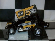 #13 BUFFALO WILD WINGS 1/32 PULL BACK DIRT SPRINT CAR DIECAST CAR