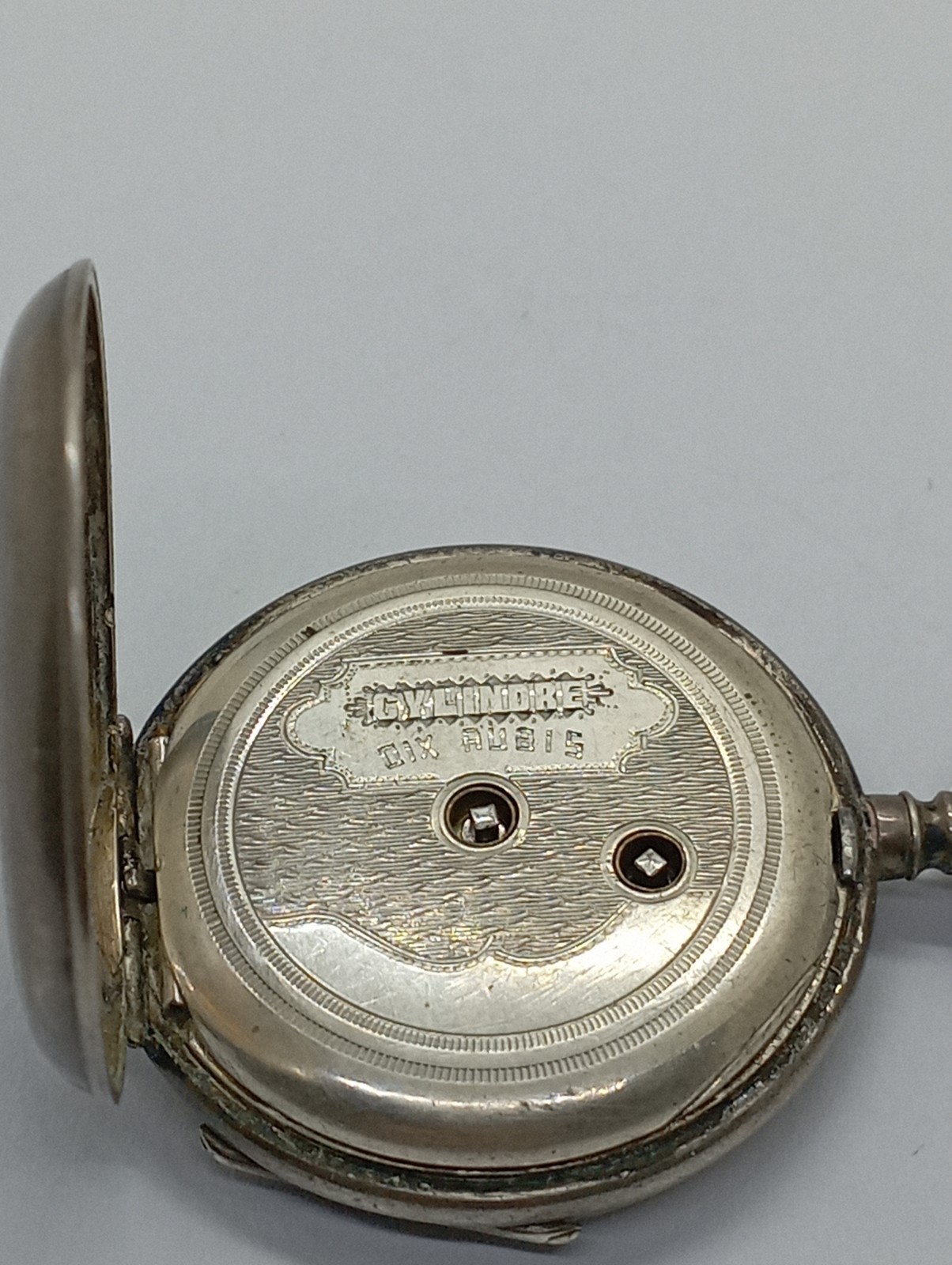 Antique Small KEY WIND SOLID SILVER POCKET WATCH … - image 16