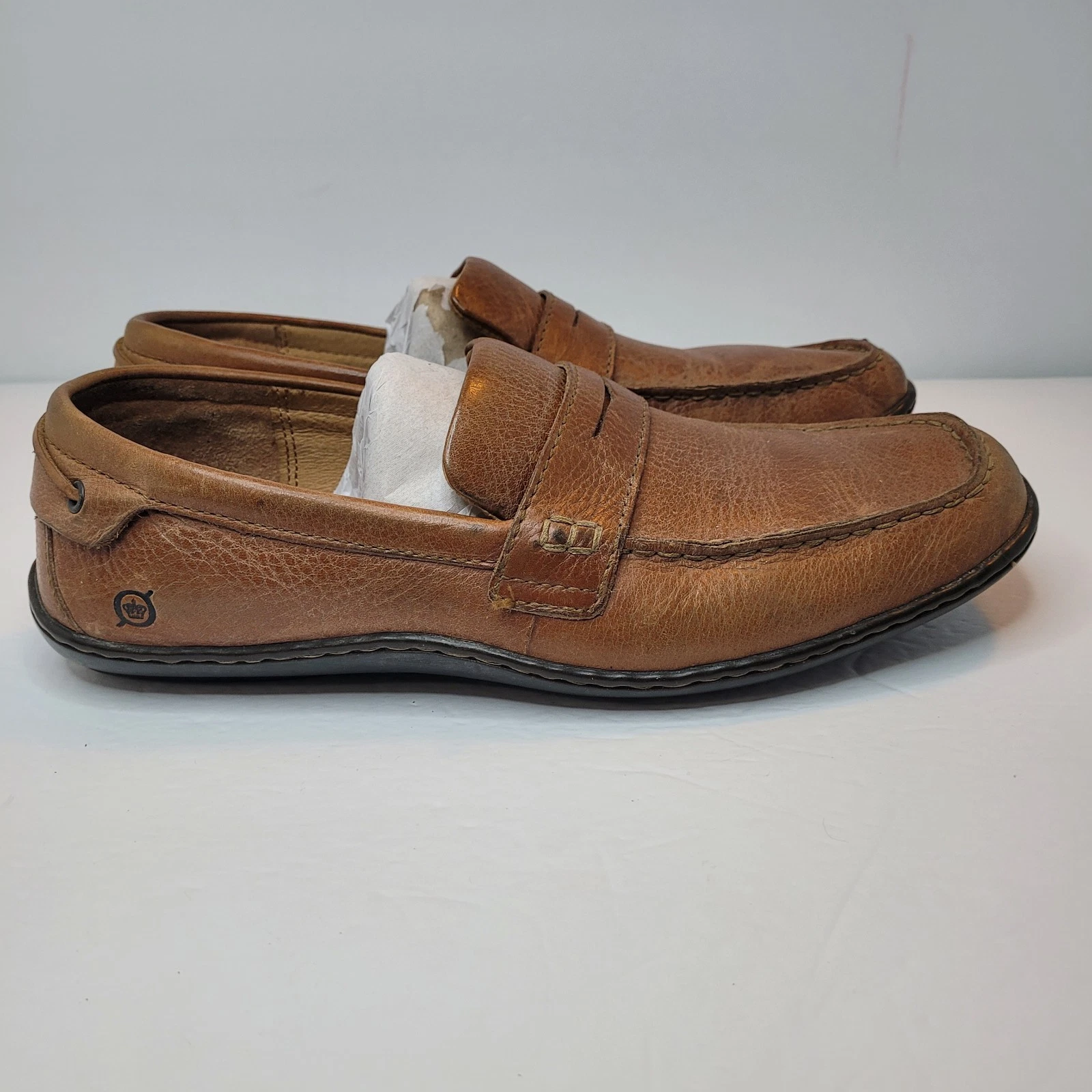 Born Loafers Slip On Shoes Tan Leather Men’s Size 10 Casual