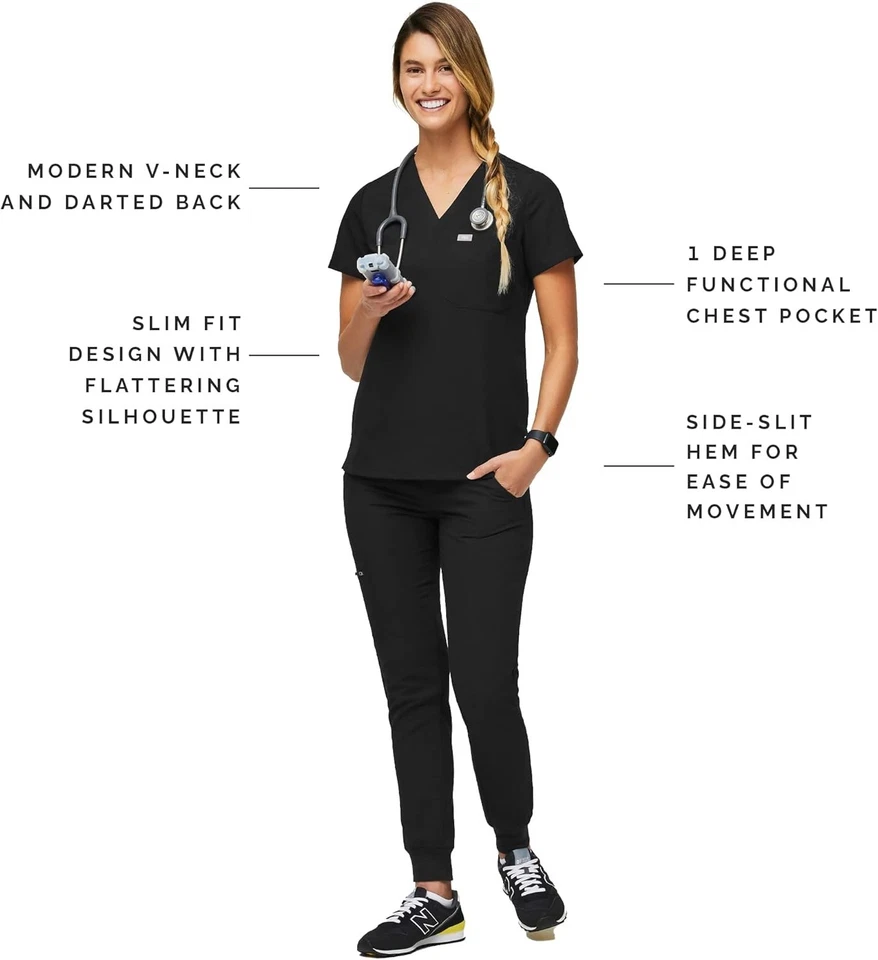 Soft FIONx Women's Scrub Top - Moisture-Wicking and Anti-Wrinkle Comfort - Image 4 of 4