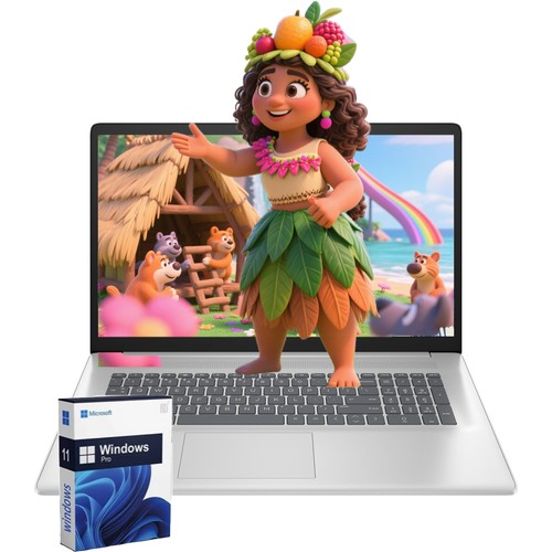 HP 17.3"Touch Laptop computer AMD-R5-7530U UpTo 64GB RAM 2TB SSD Win 11 Pro
