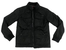 Quicksilver Quiktech Puffer Jacket Kids Size Small 8-10 Black Broken Zipper