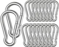 Stainless Steel Spring Snap Hook Carabiner M6 M8 M10 3 x 1.5", - 16PCS 