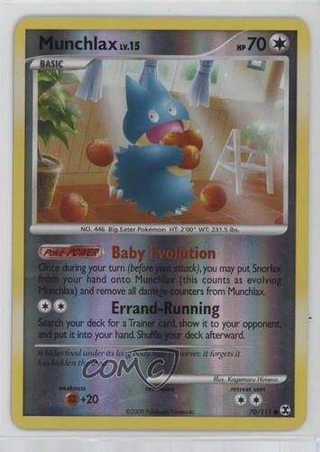 Munchlax Reverse Foil Pokémon Platinum Rising Rivals #70 2009 | eBay